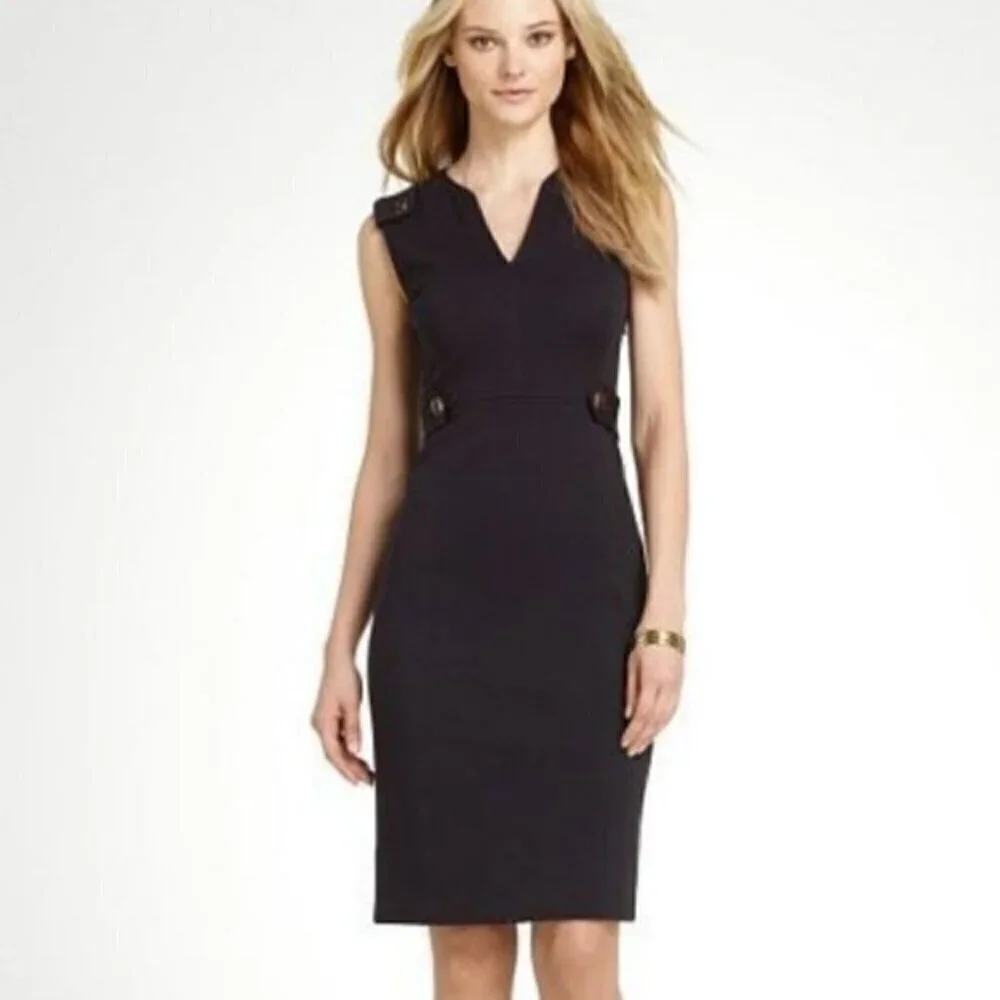 Tory Burch Declan Wool Sleeveless Midid Dress